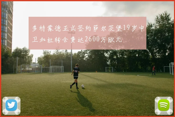 多特蒙德正式签约萨尔茨堡19岁中卫加杜转会费达2600万欧元